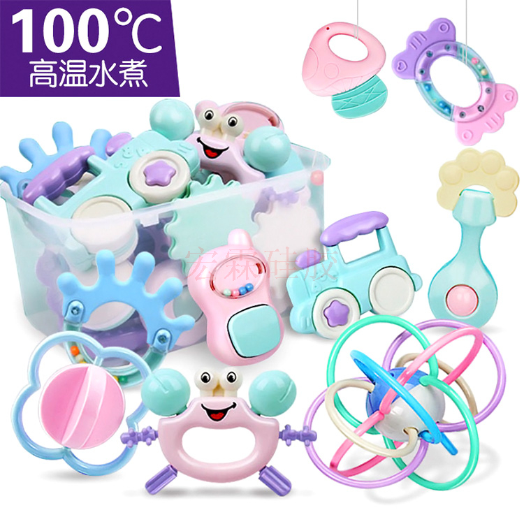 厂家直销新品婴儿硅胶独角兽甜甜圈牙胶，宝宝磨牙器卡通动物玩具