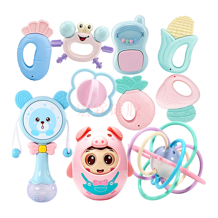 厂家直销新品婴儿硅胶独角兽甜甜圈牙胶，宝宝磨牙器卡通动物玩具